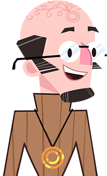 Illustration of Dr Abstract's Head with Nodism Tattoo